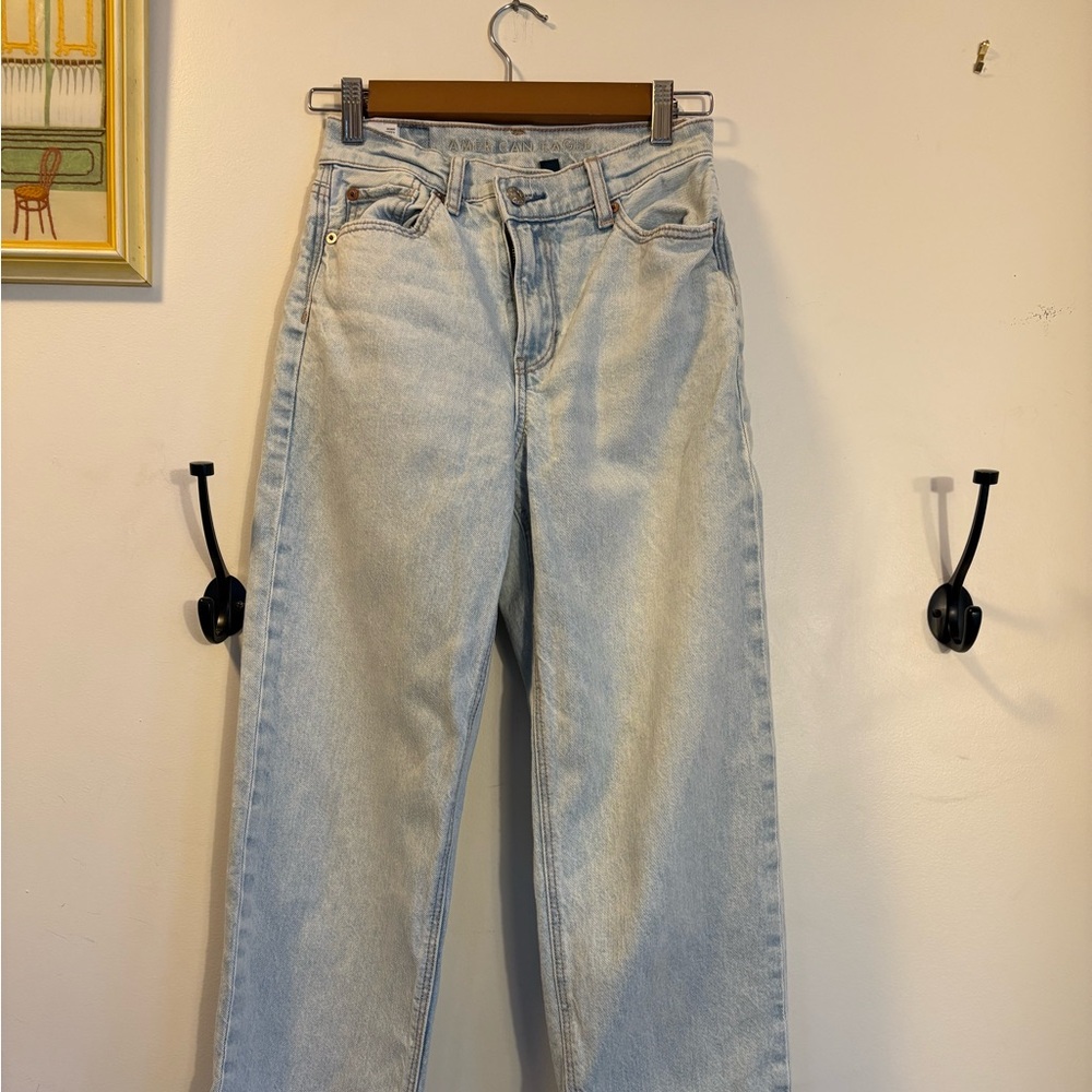 American Eagle Outfitters Light Wash Straight Leg Jeans